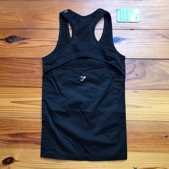 Gymshark Flawless Knit Vest Black Mesh Top, NWT, M - Picture 11 of 13